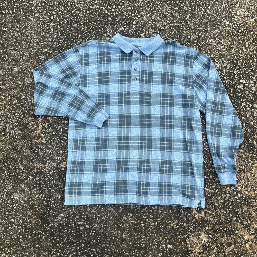 Men's Blue Plaid Shirt